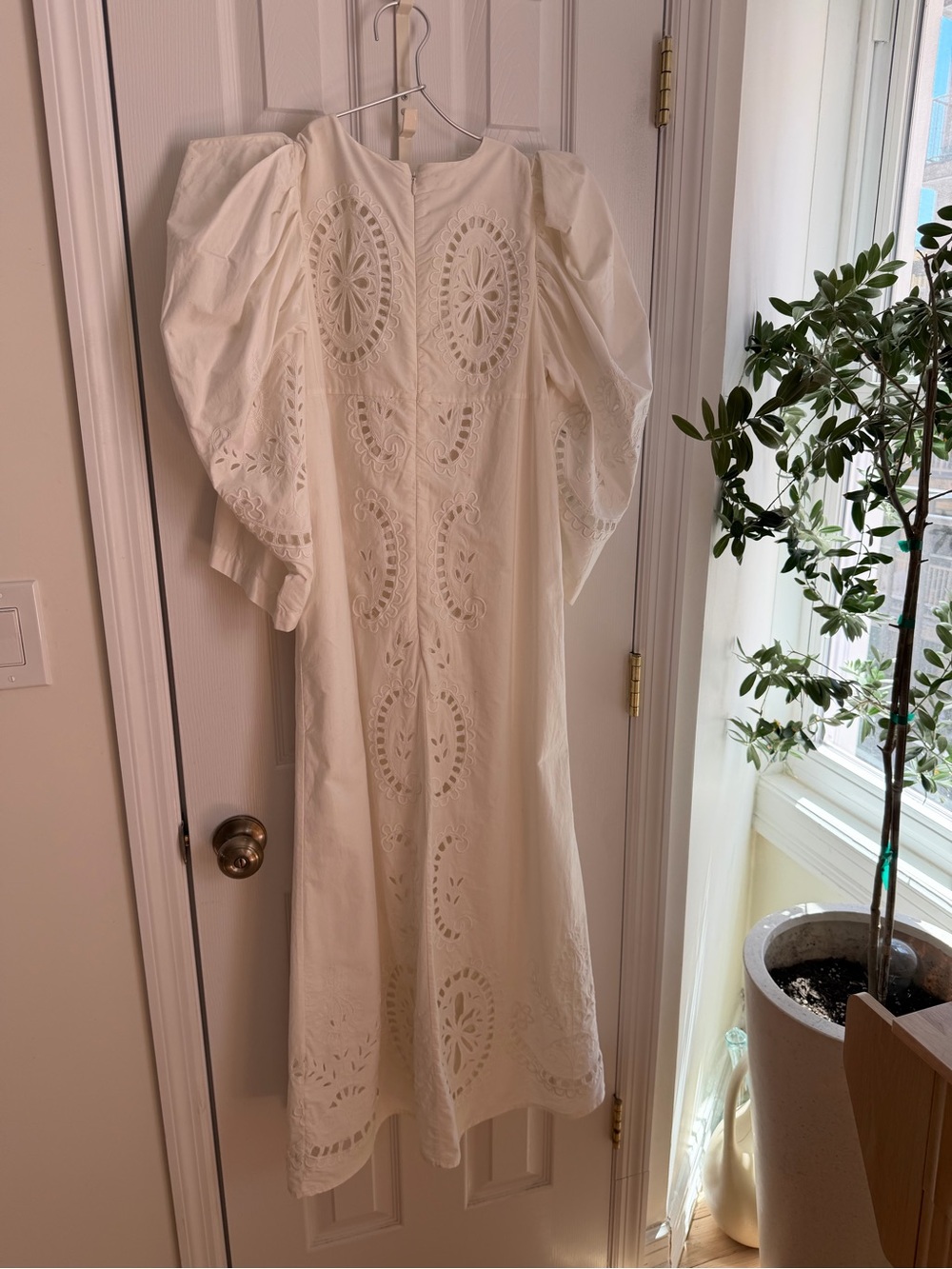 Sea New York White Crochet Cotton Dress Size 6 - Picture 9 of 10